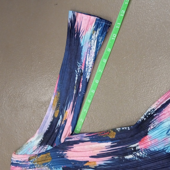 Milano Multi-Colored, Super Stretchy, Abstract, 3/4 Sleeve Shirt - Picture 5 of 11